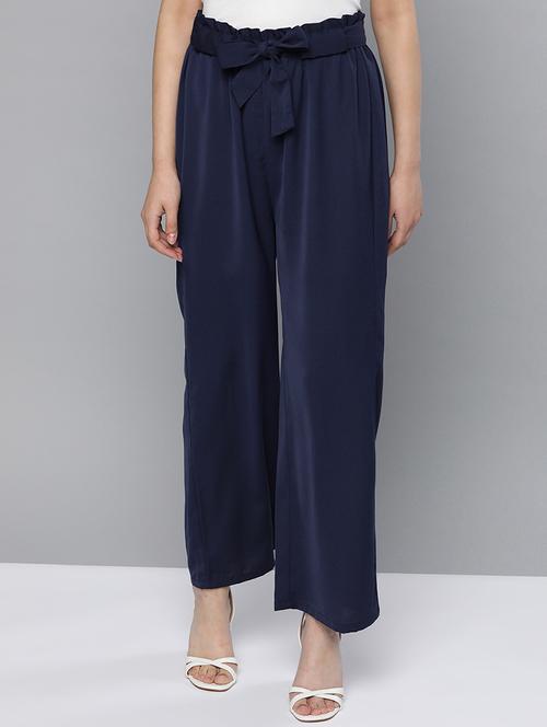 tie up waist wide leg trouser - 16971936 - Very Small Image - 1