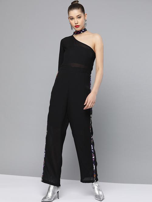 choker neck embellished detail full leg jumpsuit - 16971941 - Very Small Image - 1