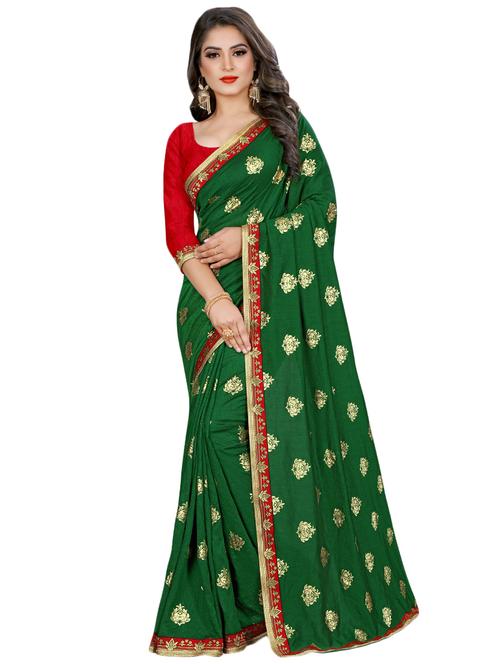 foil print banarasi saree with blouse - 16972931 - Very Small Image - 1