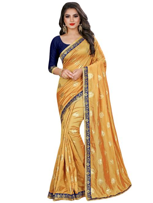 foil print banarasi saree with blouse - 16972933 - Very Small Image - 1