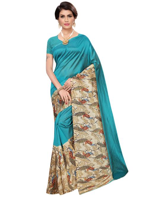 conversational bordered saree with blouse - 16972956 - Very Small Image - 1