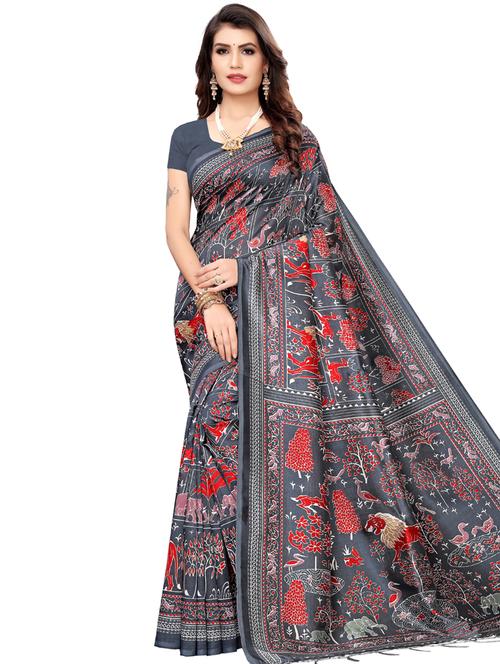 warli print banarasi saree with blouse - 16972998 - Very Small Image - 1