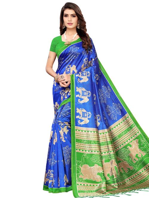 conversational banarasi saree with blouse - 16973004 - Very Small Image - 1