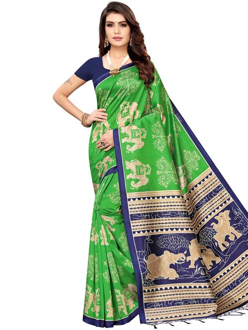 conversational banarasi saree with blouse - 16973006 - Very Small Image - 1