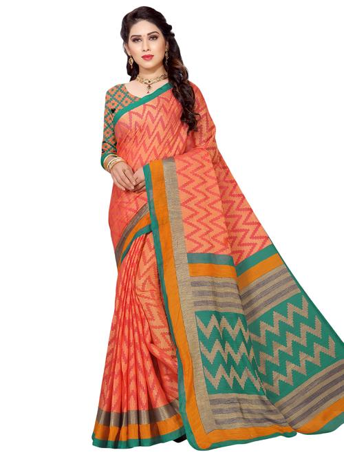 chevron brasso saree with blouse - 16973431 - Very Small Image - 1