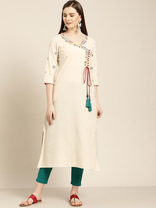 embroidered kurta pant set - 16974900 - Very Small Image - 1
