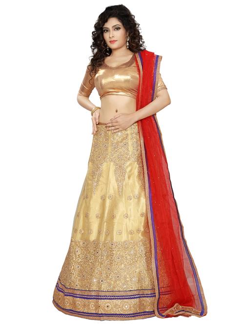 embroidered panelled lehenga - 16975739 - Very Small Image - 1