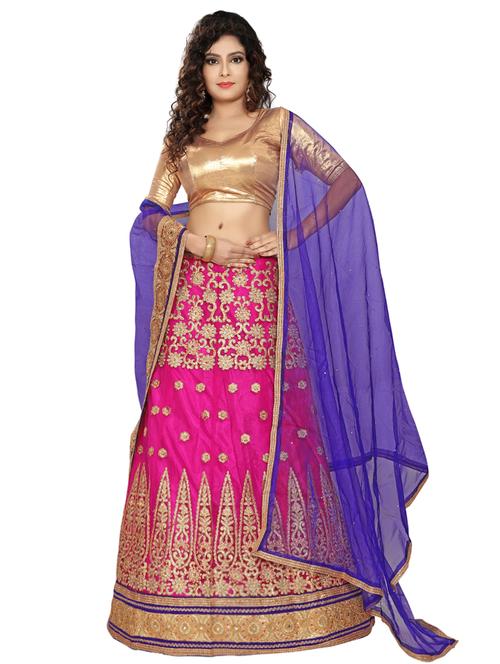 embroidered panelled lehenga - 16975743 - Very Small Image - 1