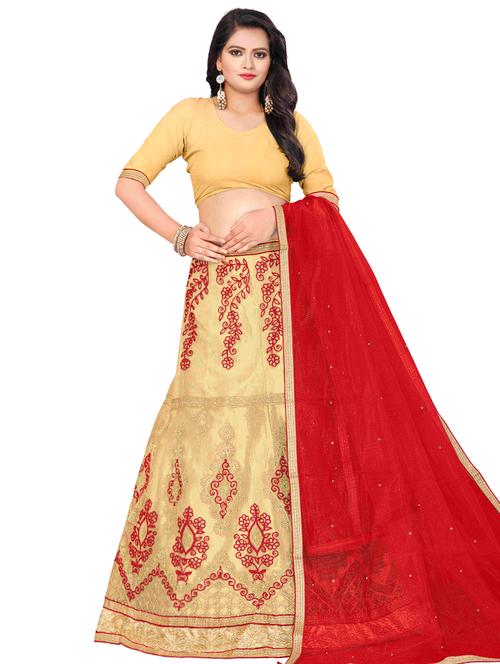 embroidered panelled lehenga - 16975762 - Very Small Image - 1