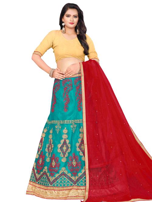 embroidered panelled lehenga - 16975763 - Very Small Image - 1