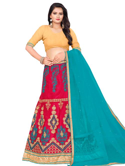 embroidered panelled lehenga - 16975764 - Very Small Image - 1