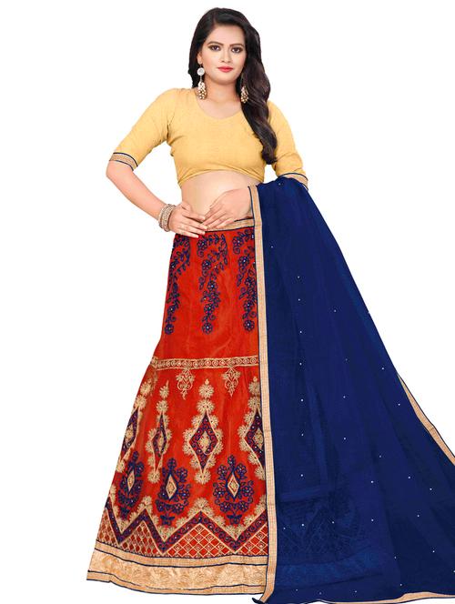 embroidered panelled lehenga - 16975766 - Very Small Image - 1