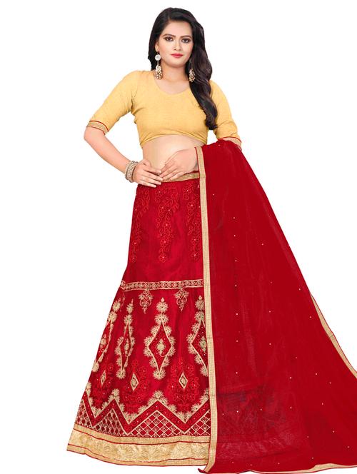embroidered panelled lehenga - 16975767 - Very Small Image - 1