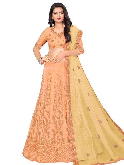 embroidered panelled lehenga - 16975781 - Very Small Image - 1