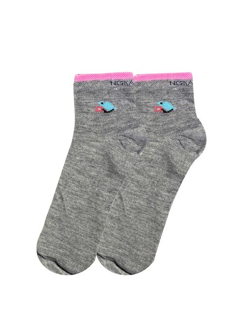 grey cotton ankle length sock - 16975813 - Very Small Image - 1