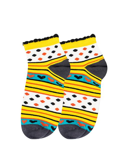 yellow cotton ankle length sock - 16975822 - Very Small Image - 1