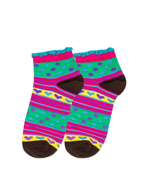 multi colored cotton ankle length sock - 16975836 - Very Small Image - 1