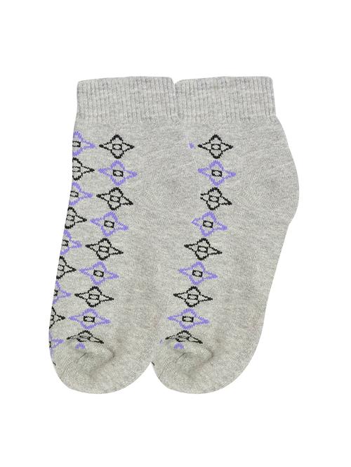 grey cotton ankle length sock - 16975838 - Very Small Image - 1
