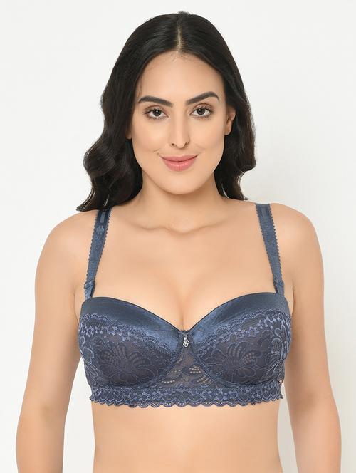lace panel balconette bra - 16976188 - Very Small Image - 1