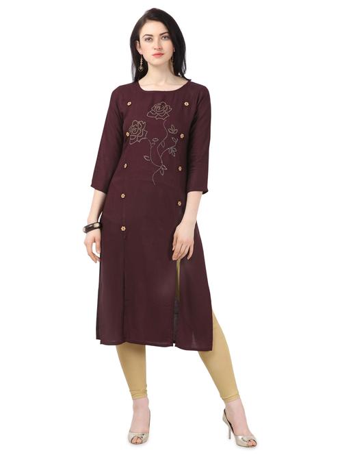 double slit straight kurta - 16976577 - Very Small Image - 1