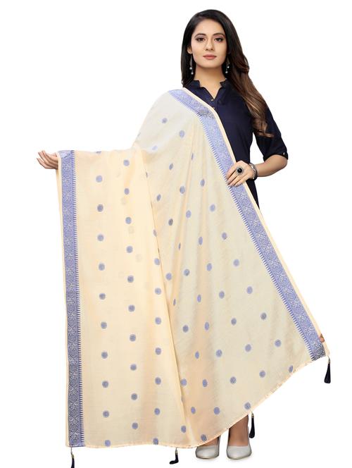 tassel detailed jacquard dupatta - 16977056 - Very Small Image - 1