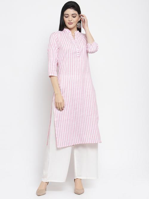 striped straight kurta - 16977213 - Very Small Image - 1