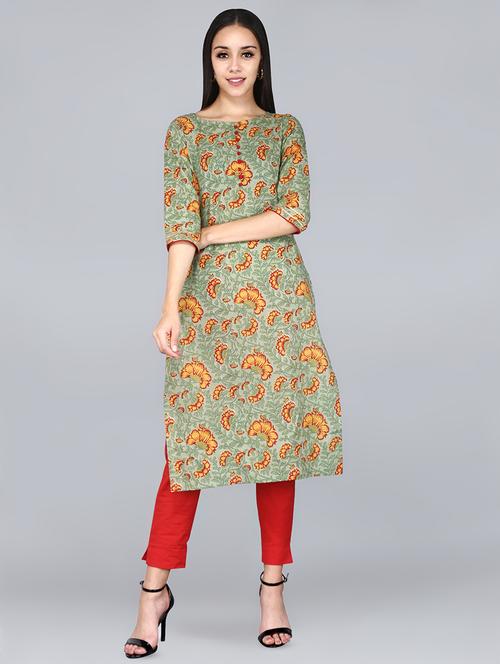 floral straight kurta - 16977298 - Very Small Image - 1