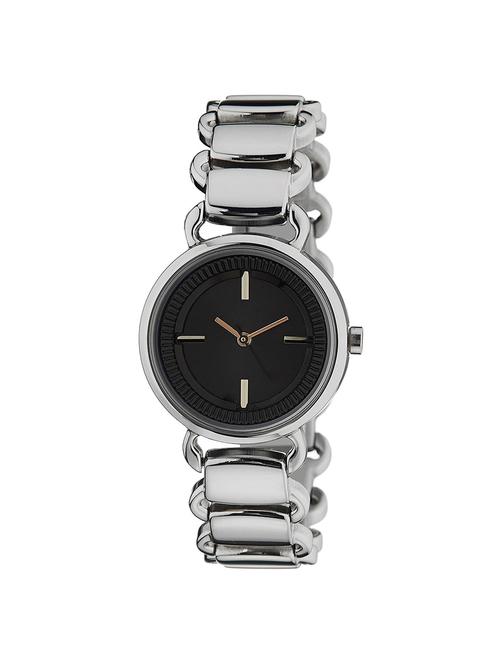 lovely black dial silver chain analog watch - 16977819 - Very Small Image - 1