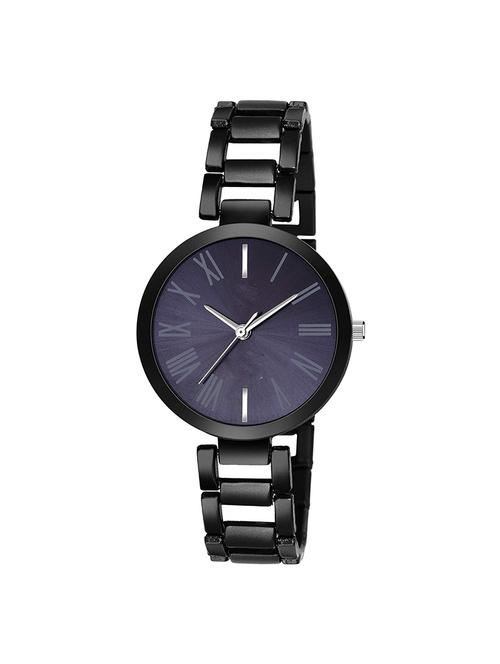 excellent black dial & matal strap analog watch - 16977825 - Very Small Image - 1