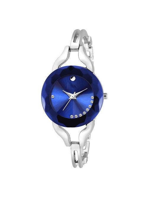 captivating blue dial cristal diamond analog watch - 16977831 - Very Small Image - 1