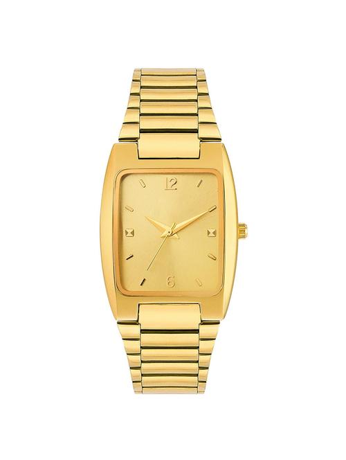 amazing gold dial & metal strap analog watch - 16977833 - Very Small Image - 1