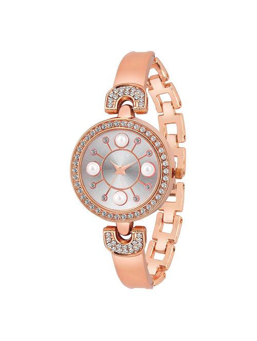 stunning copper stone & diamond dial metal strap watch for girl's & women's - 16977843 - Very Small Image - 1