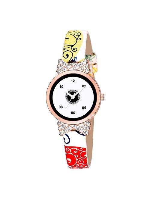 alluring new style white round dial multi leather strap watch for girl's & women's - 16977851 - Very Small Image - 1
