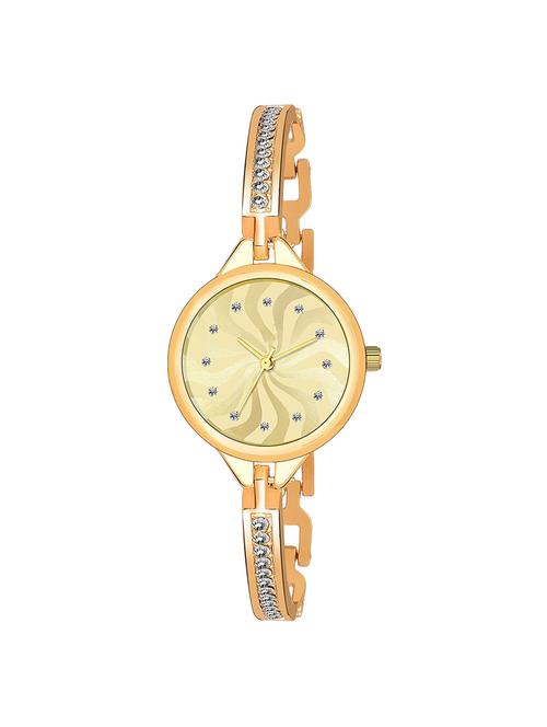 marvelous diamond copper dial & metal diamond strap watch for girl's & women's - 16977870 - Very Small Image - 1