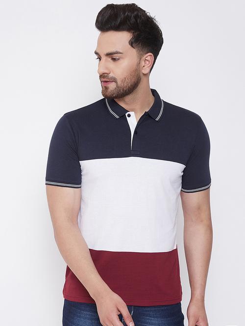 multi colorblock polo t-shirt - 16978556 - Very Small Image - 1