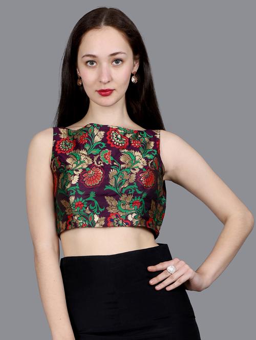 floral brocade blouse - 16978702 - Very Small Image - 1