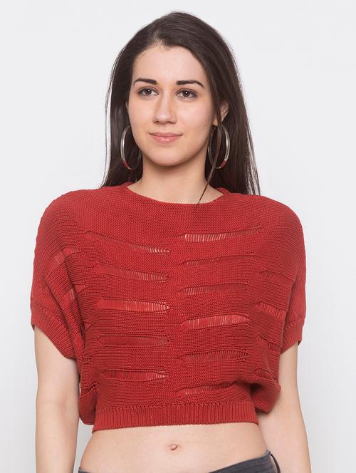 red acrylic crop top - 16978986 - Very Small Image - 1