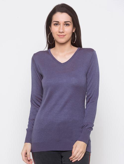 long sleeved v-neck pullover - 16978994 - Very Small Image - 1