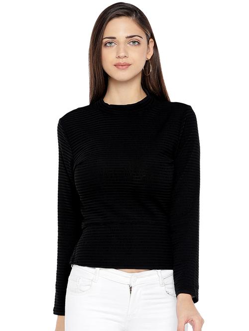 tie back crew neck top - 16979012 - Very Small Image - 1