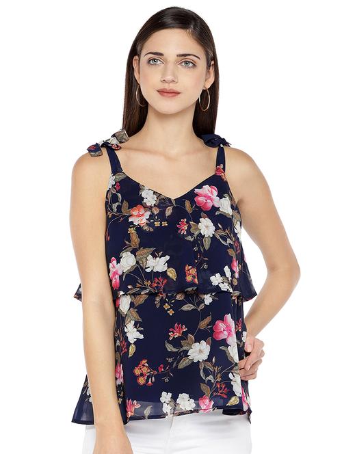 tie knot shoulder layered top - 16979018 - Very Small Image - 1