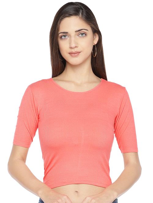 round neck knitted crop top - 16979035 - Very Small Image - 1