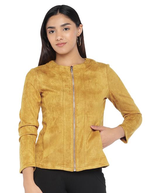 zip up solid jacket - 16979117 - Very Small Image - 1