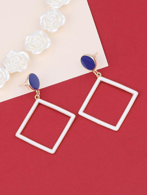 white metal drop earring - 16979444 - Very Small Image - 1