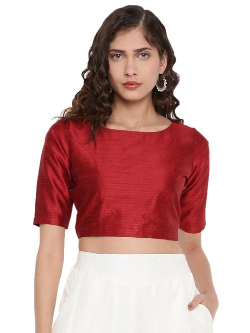 red viscose printed blouse - 16979840 - Very Small Image - 1