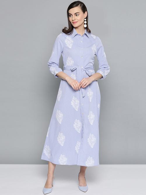 tie front striped shirt dress - 16981272 - Very Small Image - 1