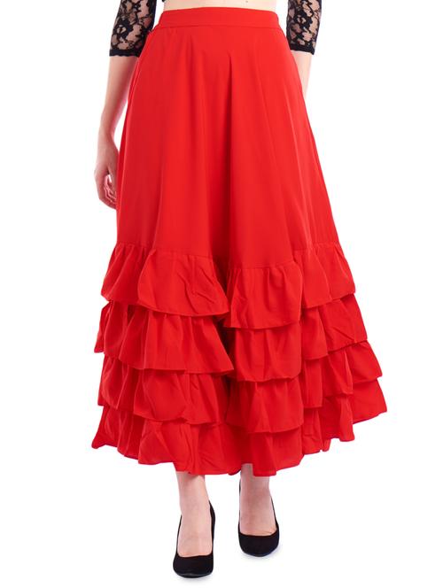 high rise ruffled skirt - 16981288 - Very Small Image - 1