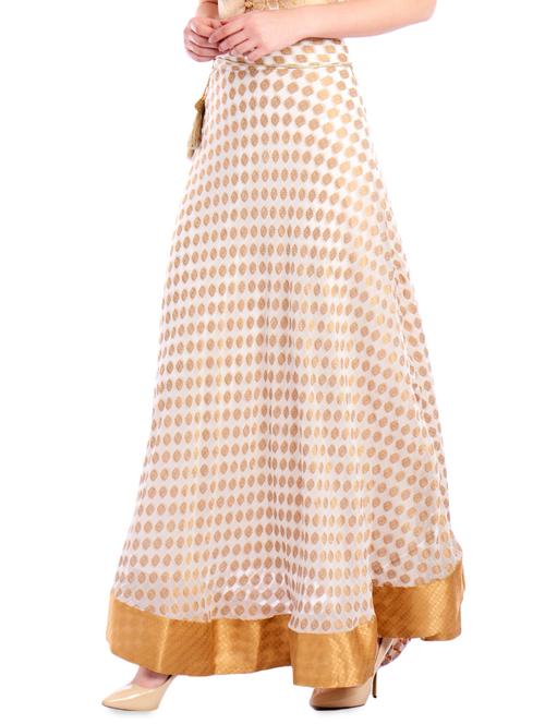 neutral polyester flared skirt - 16981302 - Very Small Image - 1