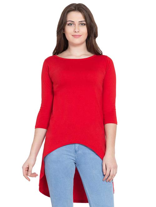 boat neck high-low tunic - 16981382 - Very Small Image - 1