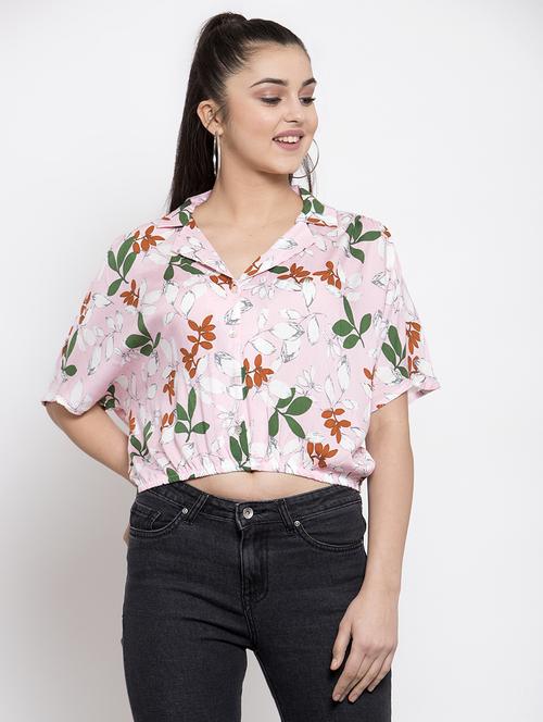 lapel neck floral shirt - 16981694 - Very Small Image - 1