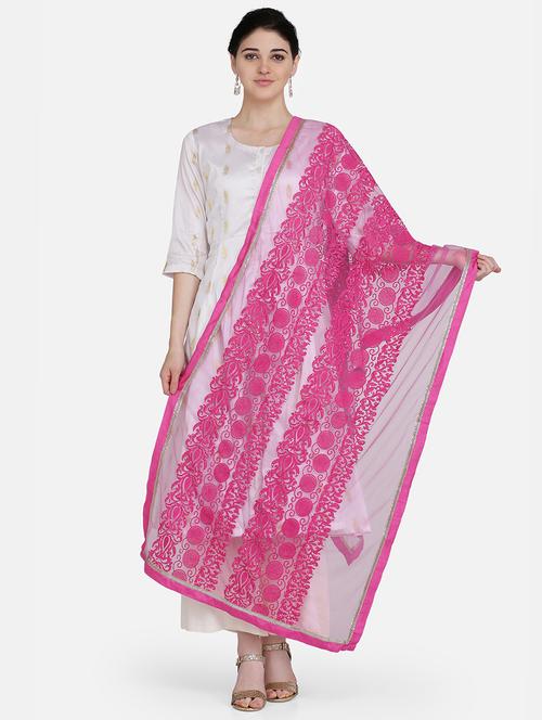 chikankari tonal embroidered dupatta - 16981904 - Very Small Image - 1